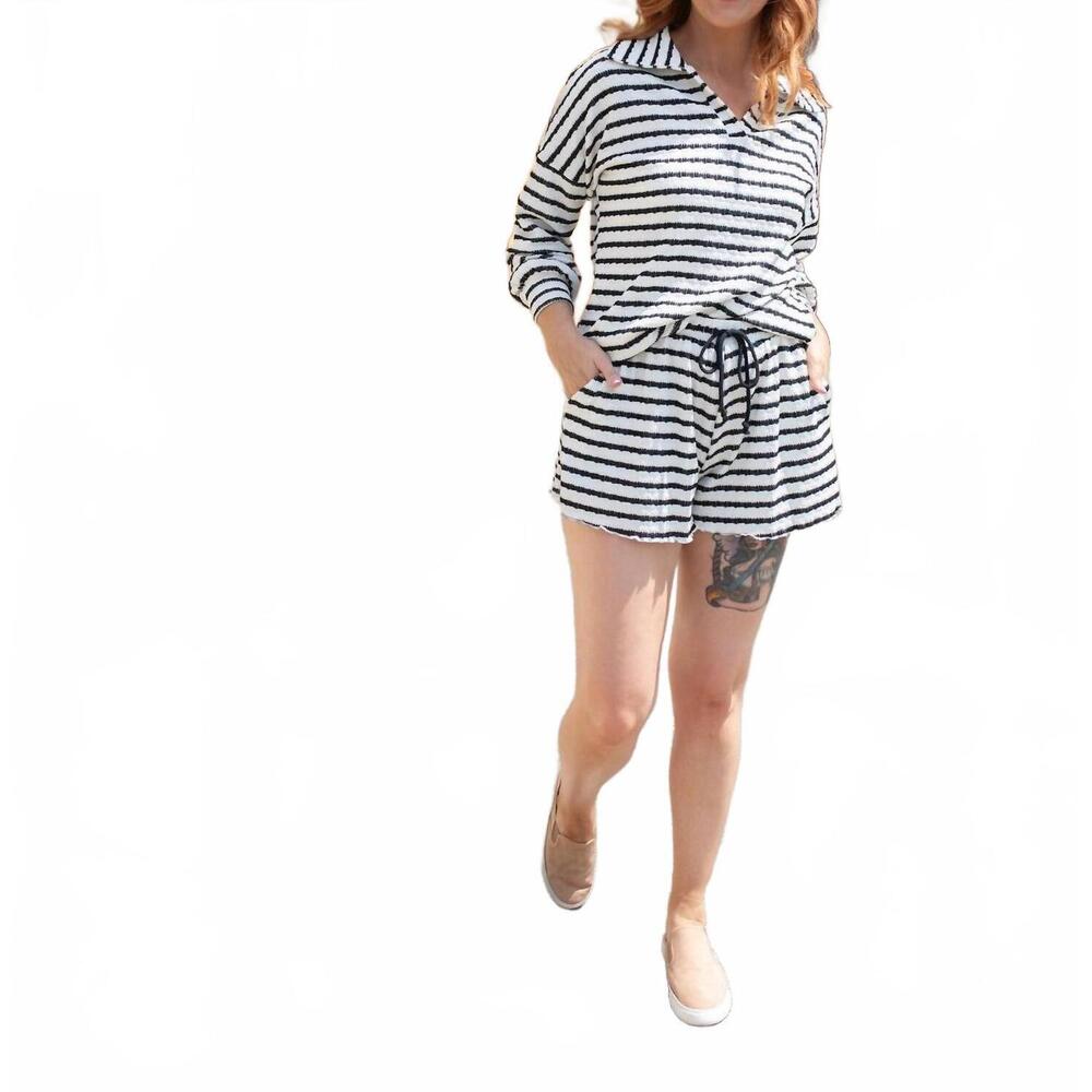 NEW SALT & BIT cozy chic set in black & white